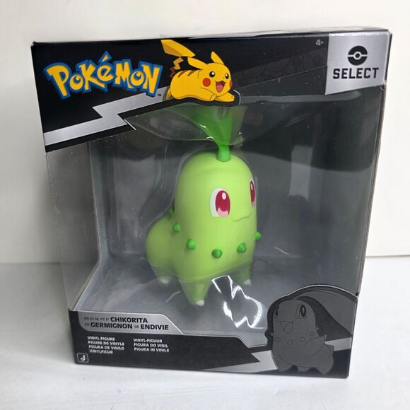 Pokémon Jazwares Chikorita Series 4 Pokemon Vinyl 4" Figure 2025 - NEW - Picture 1 of 7
